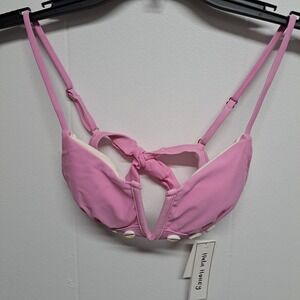 Hula Honey Pink‎ V-Wire Bikini Top Shell Accent Size Xsmall NWT